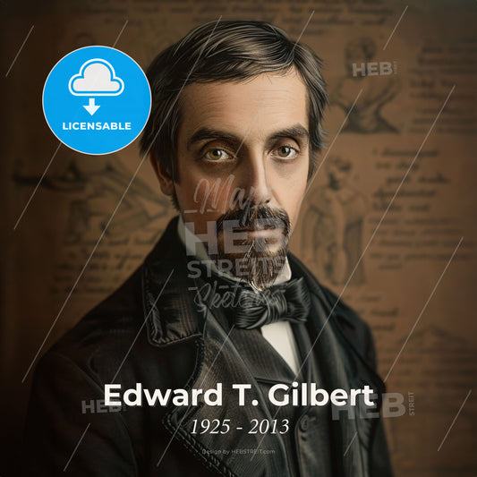 Edward T. Gilbert, 1925 - 2013, American anesthesiologist - A Man In A Suit Print Template