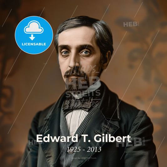 Edward T. Gilbert, 1925 - 2013, American anesthesiologist - A Man In A Suit Print Template