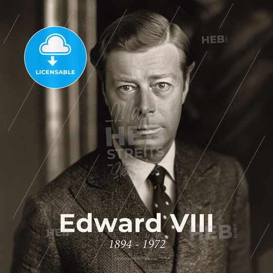 Edward VIII, 1894 - 1972, British king - A Man In A Suit And Tie Print Template