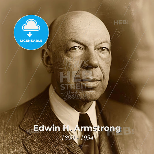 Edwin H. Armstrong, 1890 - 1954, American electrical engineer - A Man In A Suit And Tie Print Template