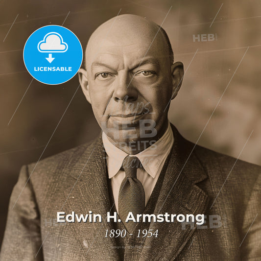 Edwin H. Armstrong, 1890 - 1954, American electrical engineer - A Man In A Suit And Tie Print Template