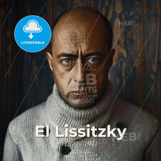 El Lissitzky, 1890 - 1941, Russian artist and designer - A Man In A Sweater Print Template