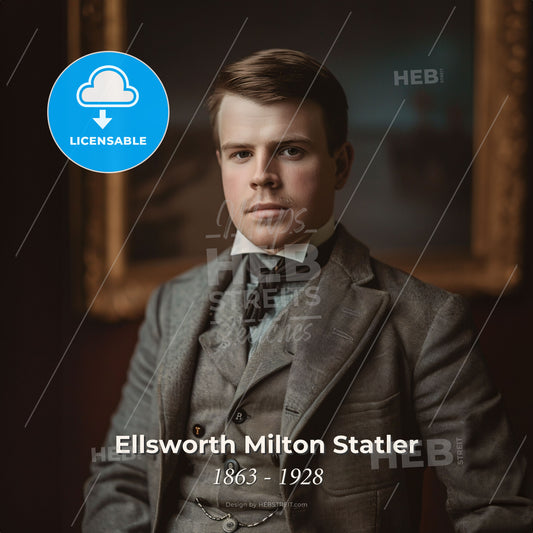 Ellsworth Milton Statler, 1863 - 1928, American hotelier - A Man In A Suit Print Template