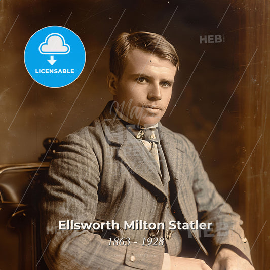 Ellsworth Milton Statler, 1863 - 1928, American hotelier - A Man Sitting On A Chair Print Template