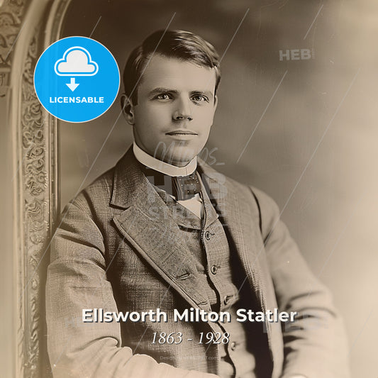 Ellsworth Milton Statler, 1863 - 1928, American hotelier - A Man In A Suit Print Template