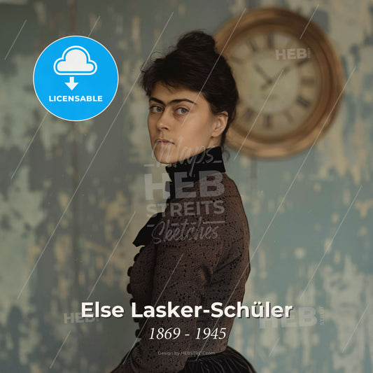 Else Lasker-Schüler, 1869 - 1945, German poet - A Woman In A Dress Print Template