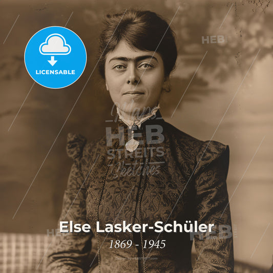 Else Lasker-Schüler, 1869 - 1945, German poet - A Woman In A Dress Print Template