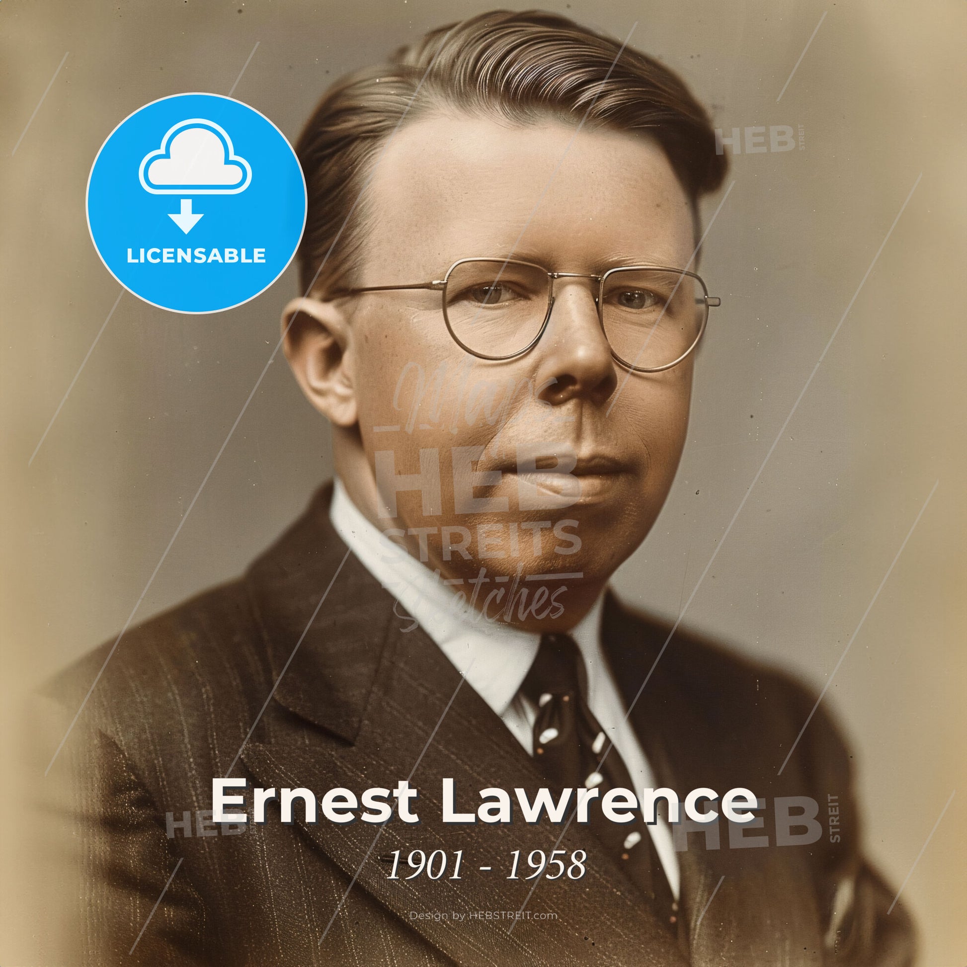 Ernest Lawrence, 1901 - 1958, American physicist - A Man In A Suit And Tie Print Template