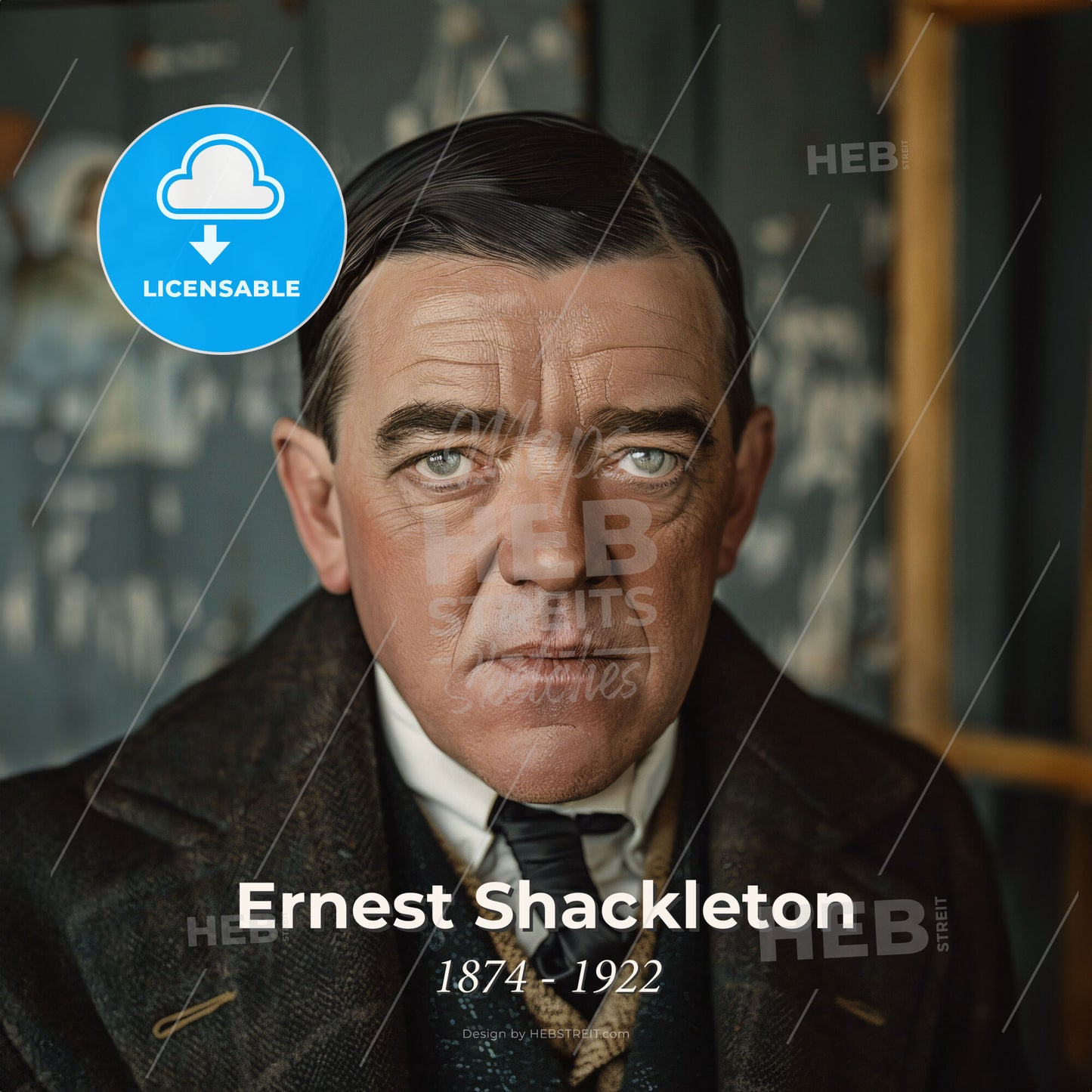 Ernest Shackleton, 1874 - 1922, British explorer - A Man In A Suit Print Template