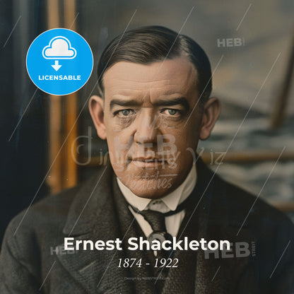 Ernest Shackleton, 1874 - 1922, British explorer - A Man In A Suit Print Template