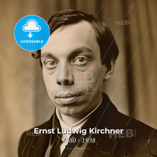 Ernst Ludwig Kirchner, 1880 - 1938, German painter and printmaker - A Man In A Suit Print Template