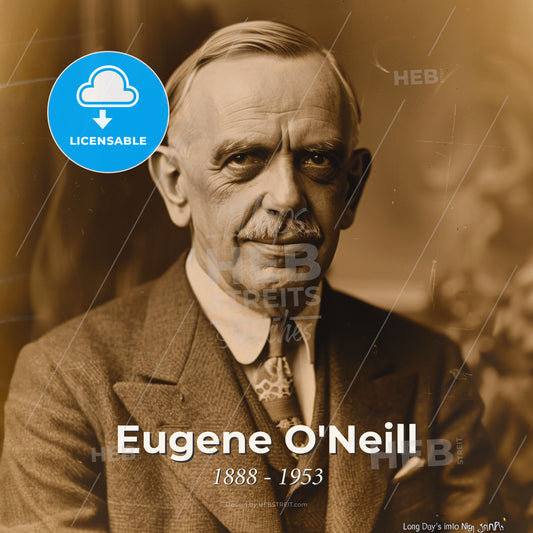 Eugene O'Neill, 1888 - 1953, American playwright - A Man In A Suit Print Template
