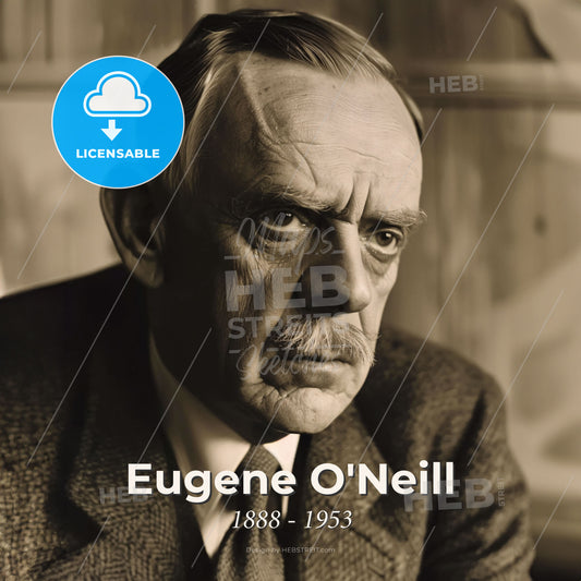 Eugene O'Neill, 1888 - 1953, American playwright - A Man In A Suit And Tie Print Template