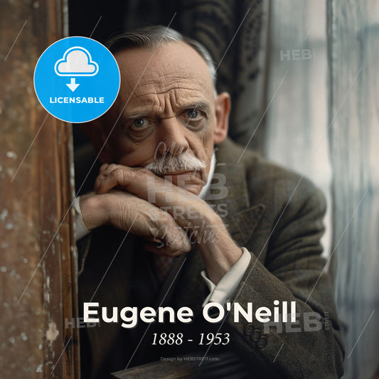 Eugene O'Neill, 1888 - 1953, American playwright - A Man Leaning On A Window Print Template