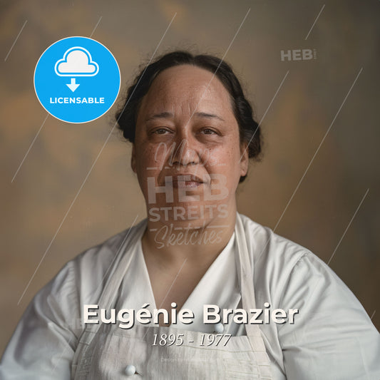 Eugénie Brazier, 1895 - 1977, French chef - A Woman In A White Apron Print Template