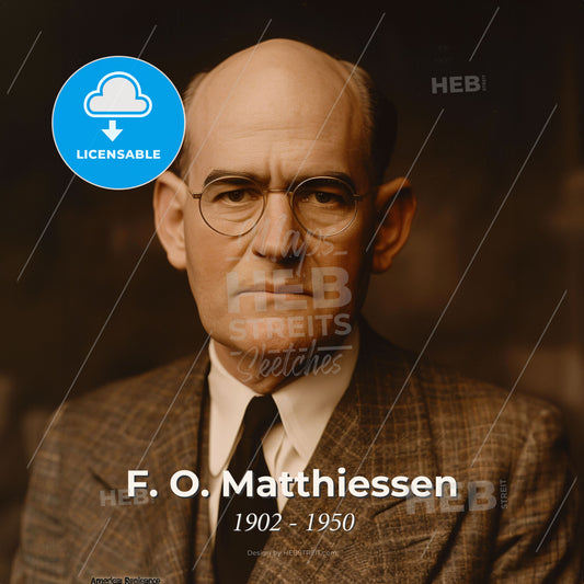 F. O. Matthiessen, 1902 - 1950, American literary critic - A Man In A Suit And Tie Print Template