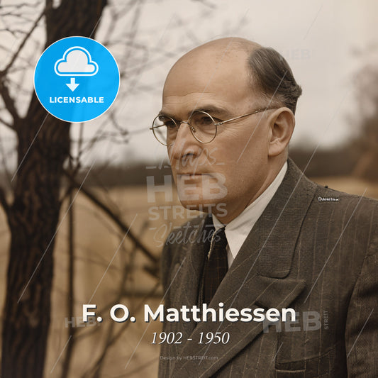 F. O. Matthiessen, 1902 - 1950, American literary critic - A Man In A Suit And Tie Print Template