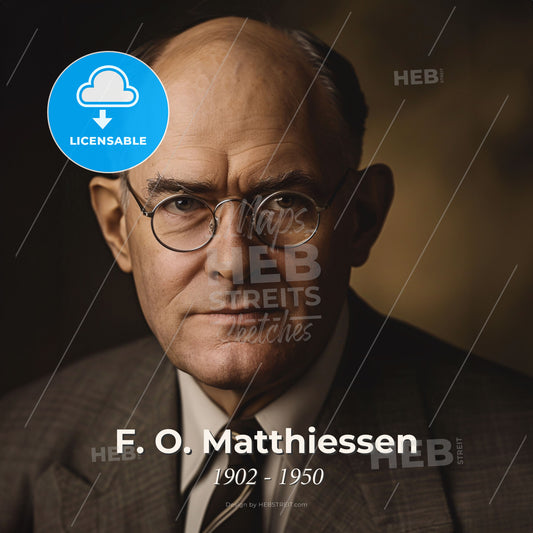 F. O. Matthiessen, 1902 - 1950, American literary critic - A Man In A Suit And Tie Print Template