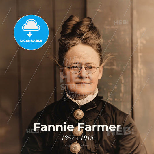 Fannie Farmer, 1857 - 1915, American cookbook author - A Woman With A Hair Updo Print Template
