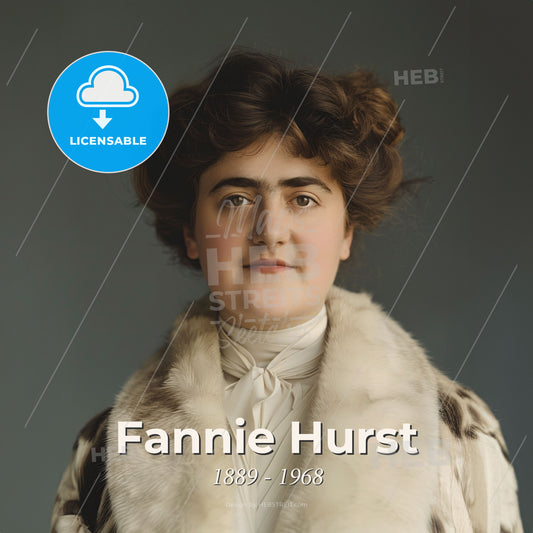 Fannie Hurst, 1889 - 1968, American novelist - A Woman In A Fur Coat Print Template