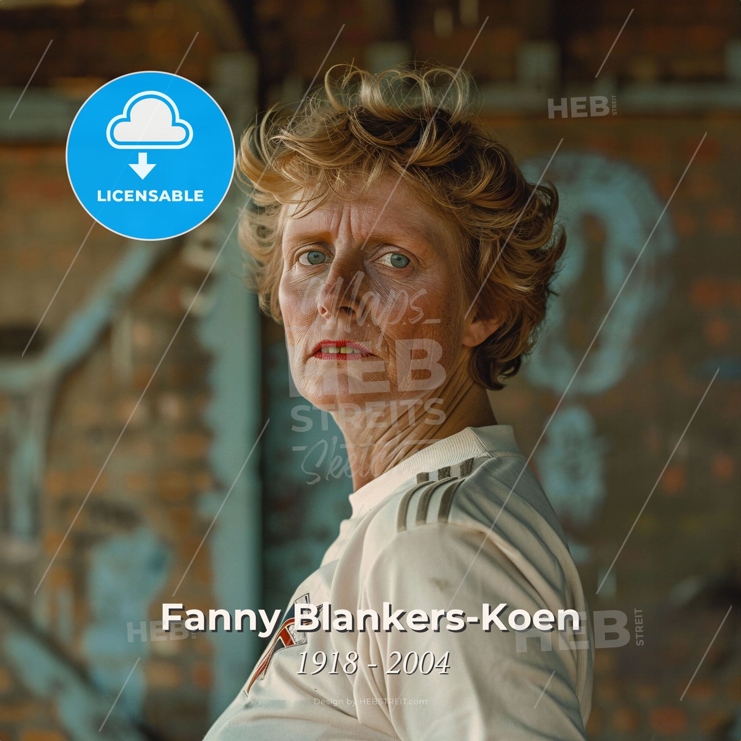 Fanny Blankers-Koen, 1918 - 2004, Dutch runner - A Woman With Nice Hair Print Template