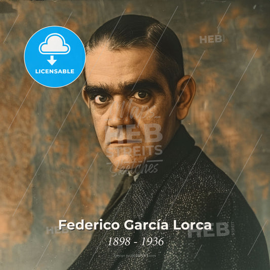 Federico García Lorca, 1898 - 1936, Spanish poet and playwright - A Man In A Suit Print Template