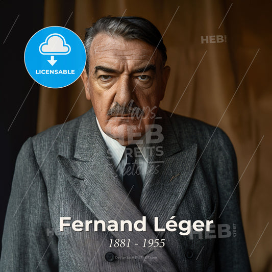 Fernand Léger, 1881 - 1955, French painter - A Man In A Suit Print Template