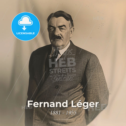 Fernand Léger, 1881 - 1955, French painter - A Man In A Suit Print Template