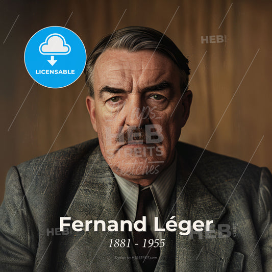 Fernand Léger, 1881 - 1955, French painter - A Man With A Mustache Print Template