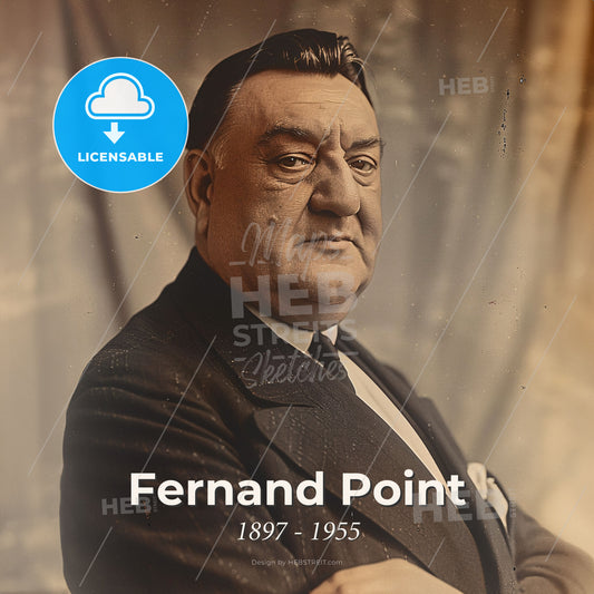 Fernand Point, 1897 - 1955, French chef - A Man In A Suit And Tie Print Template