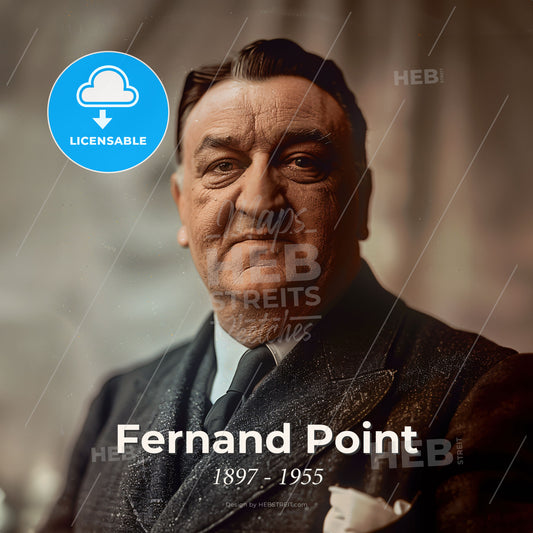 Fernand Point, 1897 - 1955, French chef - A Man In A Suit Print Template