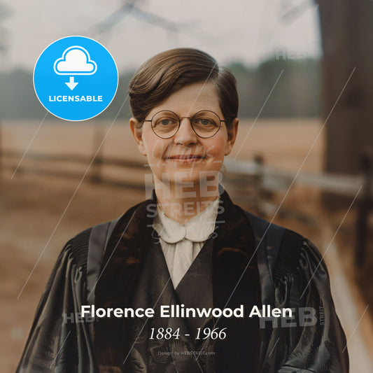 Florence Ellinwood Allen, 1884 - 1966, American judge - A Woman Wearing A Robe And Glasses Print Template
