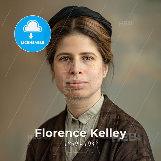 Florence Kelley, 1859 - 1932, American social and political reformer - A Woman With A Black Headband Print Template