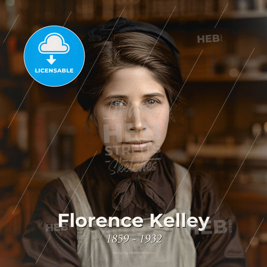 Florence Kelley, 1859 - 1932, American social and political reformer - A Woman In An Apron Print Template