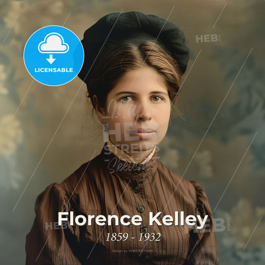 Florence Kelley, 1859 - 1932, American social and political reformer - A Woman In A Brown Dress Print Template