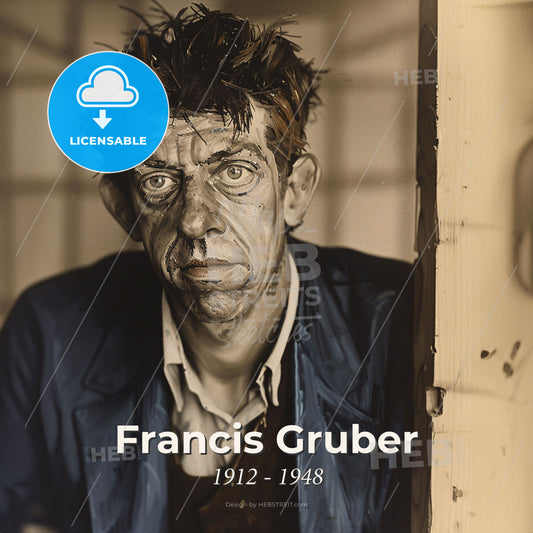 Francis Gruber, 1912 - 1948, French painter - A Man With Dirty Face Print Template