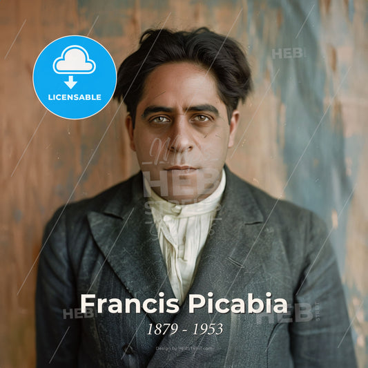 Francis Picabia, 1879 - 1953, French painter and poet - A Man In A Suit Print Template