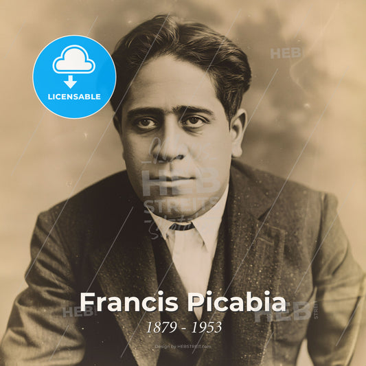 Francis Picabia, 1879 - 1953, French painter and poet - A Man In A Suit Print Template