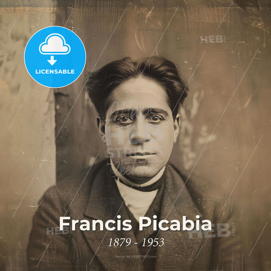 Francis Picabia, 1879 - 1953, French painter and poet - A Man In A Suit Print Template