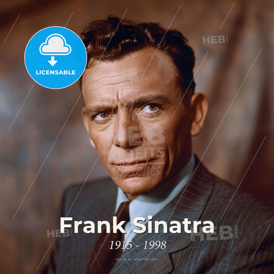 Frank Sinatra, 1915 - 1998, American singer and actor - A Man In A Suit Print Template
