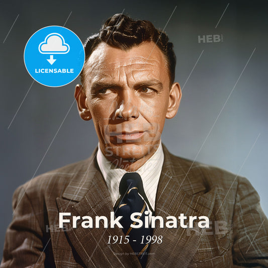 Frank Sinatra, 1915 - 1998, American singer and actor - A Man In A Suit And Tie Print Template