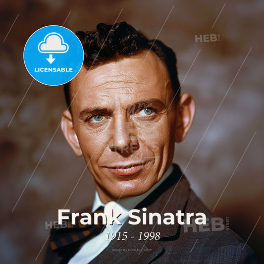Frank Sinatra, 1915 - 1998, American singer and actor - A Man In A Suit Print Template