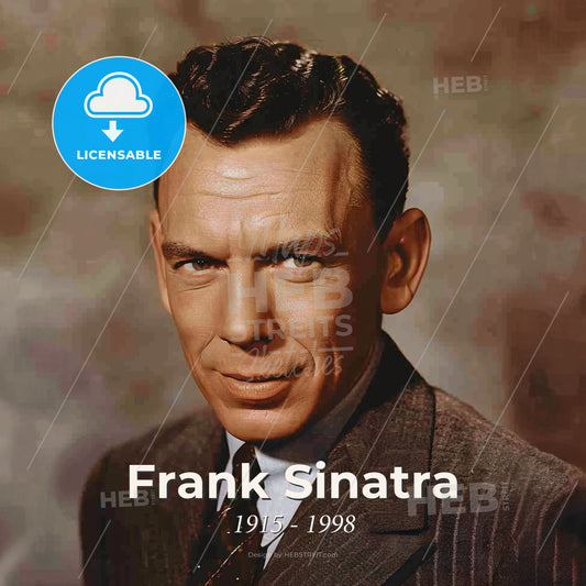 Frank Sinatra, 1915 - 1998, American singer and actor - A Man In A Suit Print Template