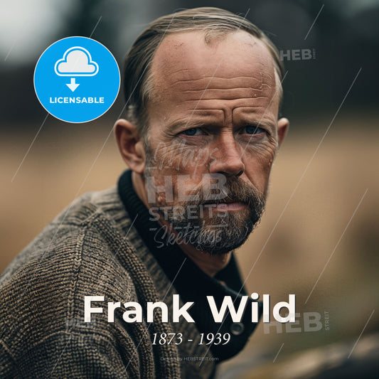 Frank Wild, 1873 - 1939, British explorer - A Man With A Beard And Mustache Print Template