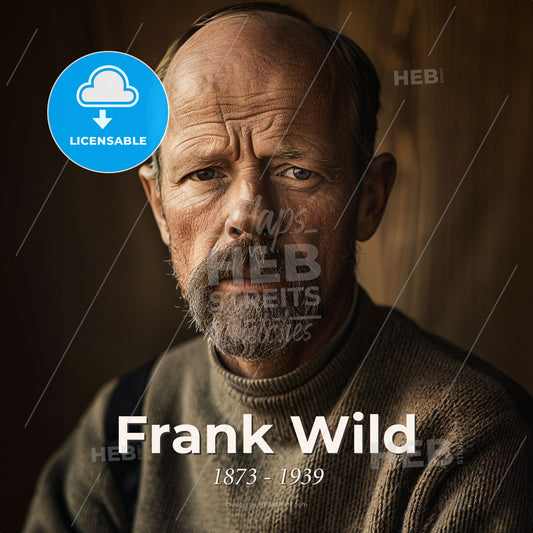 Frank Wild, 1873 - 1939, British explorer - A Man With A Beard And Mustache Print Template