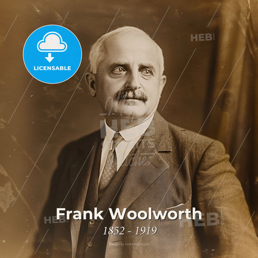 Frank Woolworth, 1852 - 1919, American businessman - A Man In A Suit Print Template
