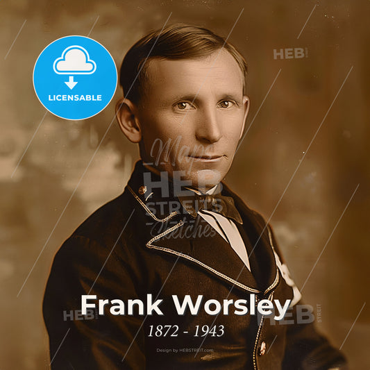 Frank Worsley, 1872 - 1943, New Zealand sailor and navigator - A Man In A Uniform Print Template