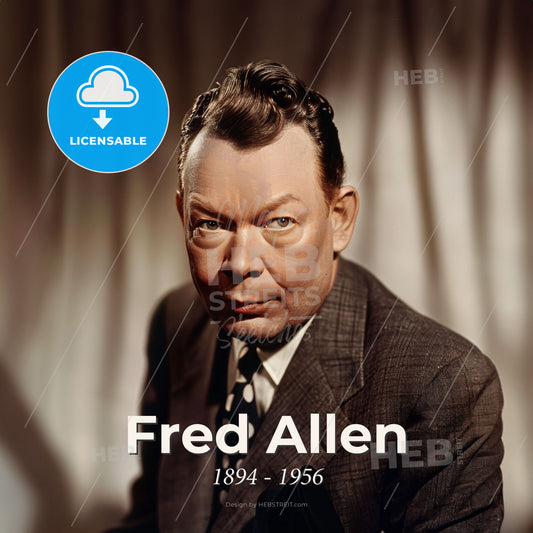 Fred Allen, 1894 - 1956, American comedian and radio host - A Man In A Suit And Tie Print Template