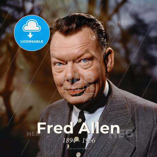 Fred Allen, 1894 - 1956, American comedian and radio host - A Man In A Suit And Tie Print Template