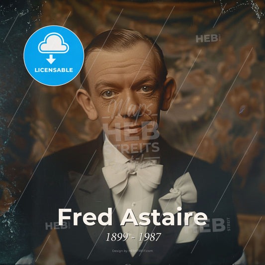 Fred Astaire, 1899 - 1987, American dancer and actor - A Man In A Tuxedo Print Template
